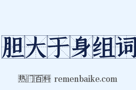 胆大于身组词是什么意思的图片